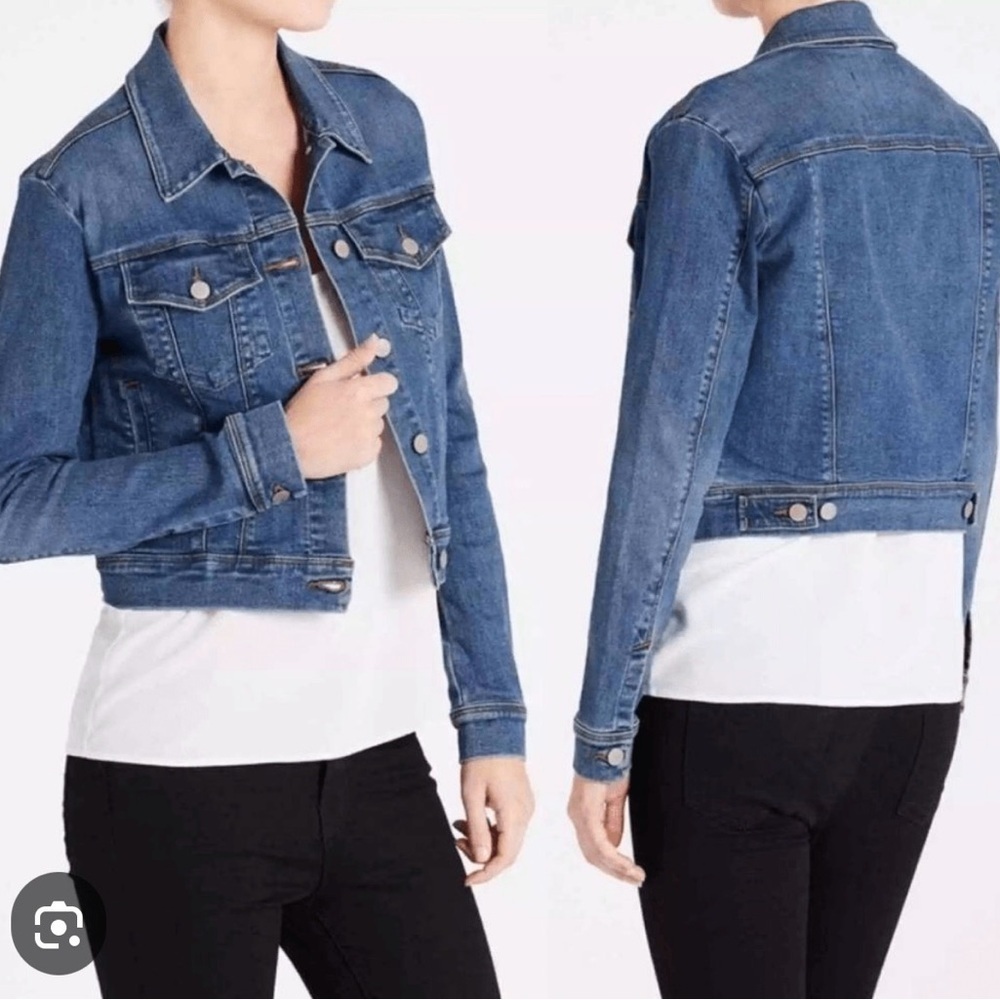 J Brand Women's Harlow Charcoal Jean Bomber Jacket